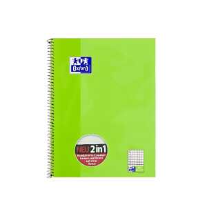 OXFORD Schule Collegeblock A4 80 Blatt, kariert/liniert 4fach gelocht