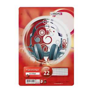 LANDRÉ Ringbucheinlagen A4-100 Blatt-Lineatur 22-70g/qm