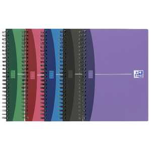 Oxford Office Spiralbuch "Urban Mix" A5, liniert 7 mm, 90 Bl 4 Farben