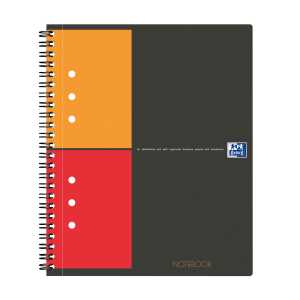 Notebook A5+, kariert 5 mm, 80 Blatt, 10fach gelocht, 5er-Packung