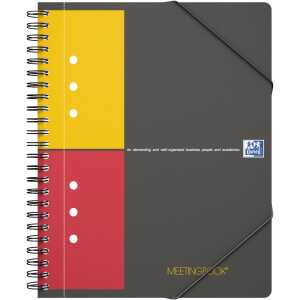 Meetingbook A5+, kariert 5 mm, 80 Blatt, 10fach gelocht, 5er-Packung