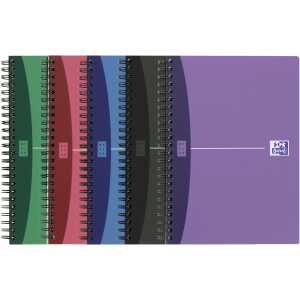 Oxford Office Spiralbuch "Urban Mix" A5, kariert 5 mm, 90 Bl 4 Farben