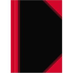 Bantex China-Kladde schwarz/rot, A6, 96 Blatt, 70 g/m², kariert