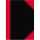 Bantex China-Kladde schwarz/rot, A6, 96 Blatt, 70 g/m², kariert