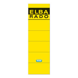 ELBA Ordner-Rückenschild "rado" kurz, 8 cm, gelb, 10 Schildern