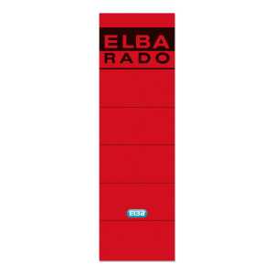 ELBA Ordner-Rückenschild "rado" kurz, 8 cm, rot, 10 Schildern