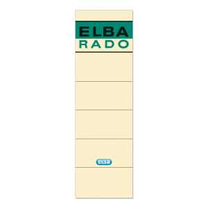 ELBA Ordner-Rückenschild "rado" kurz, 8 cm, chamois, 10 Schildern