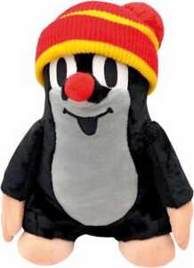 Trötsch SA Maulwurf m. Wollmütze 8 cm blau-gelb,rot-gelb