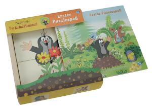 Trötsch Erster Puzzlespaß Maulwurf 12x12x3,5 cm, Holz