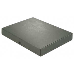 Dokumentenmappe A4, 1,4 mm starker Hartpappe (RC), 4 cm schwarz