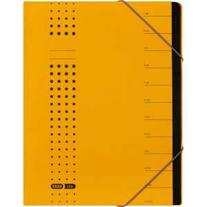 Ordnungsmappe "chic" A4, 12 Fächer, aus 450 g/m² Karton (RC), gelb