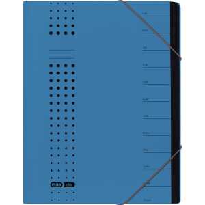 Ordnungsmappe "chic" A4, 7 Fächer, aus 450 g/m² Karton (RC), blau
