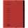 Ordnungsmappe "chic" A4, 7 Fächer, aus 450 g/m² Karton (RC), rot