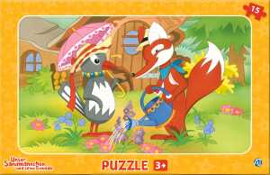 Trötsch Rahmenpuzzle Fuchs u. Elster 19 x 29,5x0,5 cm, 15-teilig