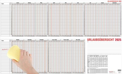 2025 Güss Urlaubsübersicht A1 40 Mitarbeiter mit Beschichtung