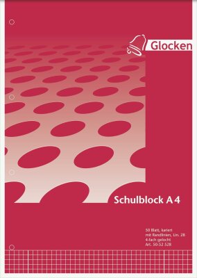 Glocken Schulblock A4 Lineatur 28 50Bl