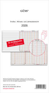 2026 Güss Endlos-Monatsund Jahresübersicht 35 Pers. 23mx30cm