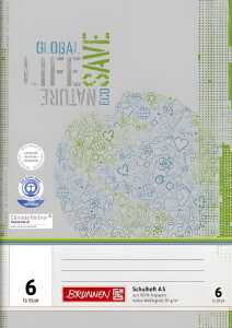 BRUNNEN Schulheft A5 Lineatur 6 16 Blatt Recyclingpapier 104510601