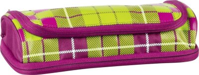 BRUNNEN Combi-Etui Duo oval Karo Beere/grün 104903601