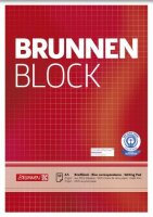 BRUNNEN Briefblock A5 kariert 50 Blatt Recyclingpapier...