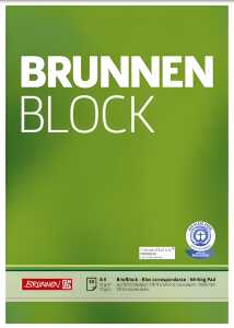 BRUNNEN Briefblock A4 70g unliniert/blanko Recyclingpapier 105261601