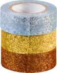 Glitter Tapes jede Rolle 3 m x 15 mm Papier-Tapes kupfer...