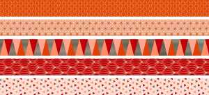 Deko Tapes Mini Triangle jede Rolle 3 m x 12 mm Papier-Tapes koralle