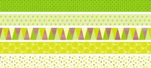 Deko Tapes Mini Triangle jede Rolle 3 m x 12 mm Papier-Tapes lime