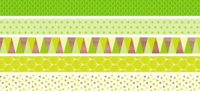 HEYDA 203584568 Deko Tapes Mini Triangle jede Rolle 3 m x 12 mm Papier-Tapes lime