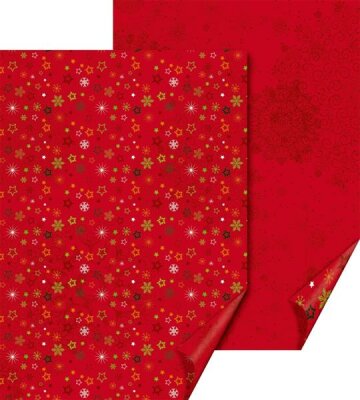 HEYDA 204771833 Motivkarton Sterne 50 x 70 cm rot