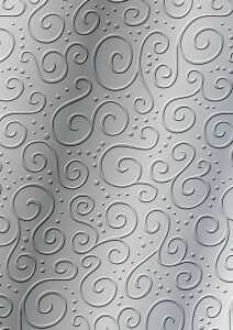 HEYDA Prägekarton Milano 50 x 70 cm silberfarben Rückseite weiss