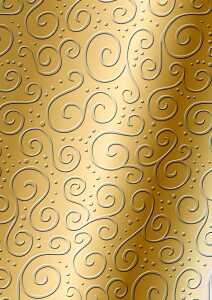 HEYDA Prägekarton Milano 50 x 70 cm goldfarben Rückseite champagner