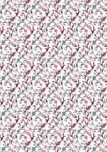 Motivkarton Just Married Ornament A4 rot