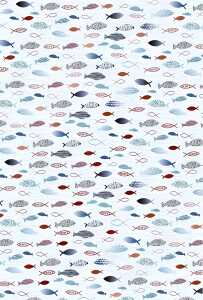 HEYDA Motivkarton Fische A4 (21 x 31 cm inkl. Codierleiste) hellblau