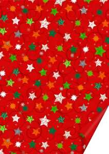 HEYDA Motivkarton Sterne A4 (21 x 31 cm inkl. Codierleiste) rot
