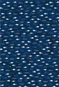 HEYDA Motivkarton Fische A4 (21 x 31 cm inkl. Codierleiste) blau