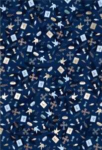 HEYDA Motivkarton Holy A4 (21 x 31 cm inkl. Codierleiste) blau