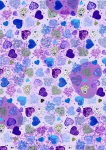 HEYDA Motivkarton Herzen groß A4 (21 x 31 cm inkl. Codierleiste) mint