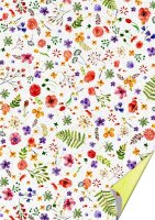 HEYDA 204772757 Motivkarton Aquarellblumen A4 (21 x 31 cm...