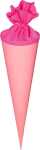Schultüten-Rohling 70 cm Ø 19 cm rosa mit...