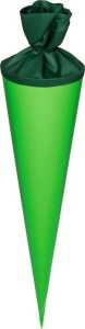 Schultüten-Rohling 70 cm Ø 19 cm grün mit Verschluss in Dunkelgrün