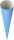 HEYDA 204870068 Schultüten-Rohling 70 cm Ø 19 cm blau