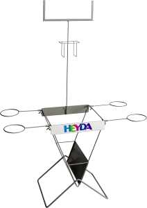 HEYDA Display Schulüten ca. 35 (85) x 32 x 48 (110) cm weiss/Metall