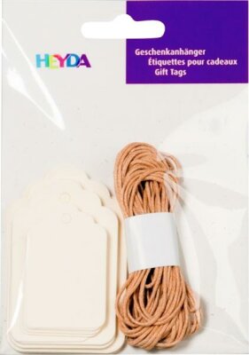 HEYDA 204870734 Geschenkanhänger-Set Packung 95 x 135 cm creme