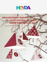 HEYDA 204870760 Adventskalender -Bastel-Set 8 x 8 x 9 cm...