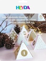 HEYDA 204870761 Adventskalender -Bastel-Set 8 x 8 x 9 cm...