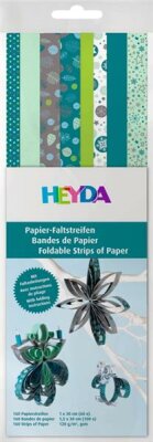 HEYDA 204875659 Faltstreifen-Set Christmas 1 x 30 cm 15 x 30 cm Papier türkis/mint