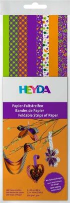 HEYDA 204875663 Faltstreifen-Set Spring 1 x 30 cm 15 x 30 cm Papier violett /grün/gelb