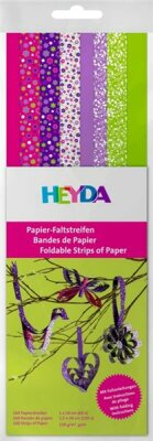 HEYDA 204875664 Faltstreifen-Set Spring 1 x 30 cm 15 x 30 cm Papier pink/violett/grün