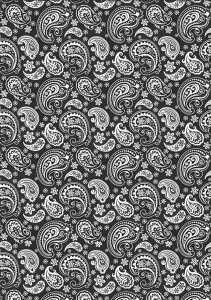 Transparentpapier Paisley A4 weiss